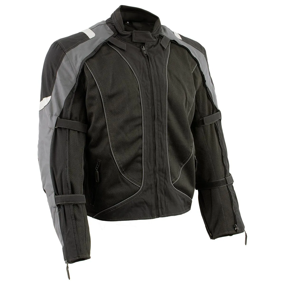 NexGen SH2325 Men's Armored Two in One Textile and Mesh Racing Jacket