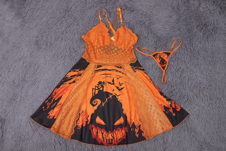 Orange Art Women's Lace Babydoll