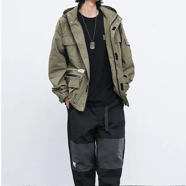 Original Military Style Pockets Hooded Jacket