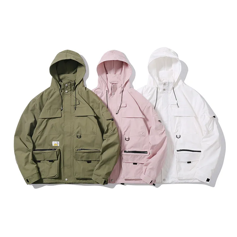 Original Military Style Pockets Hooded Jacket