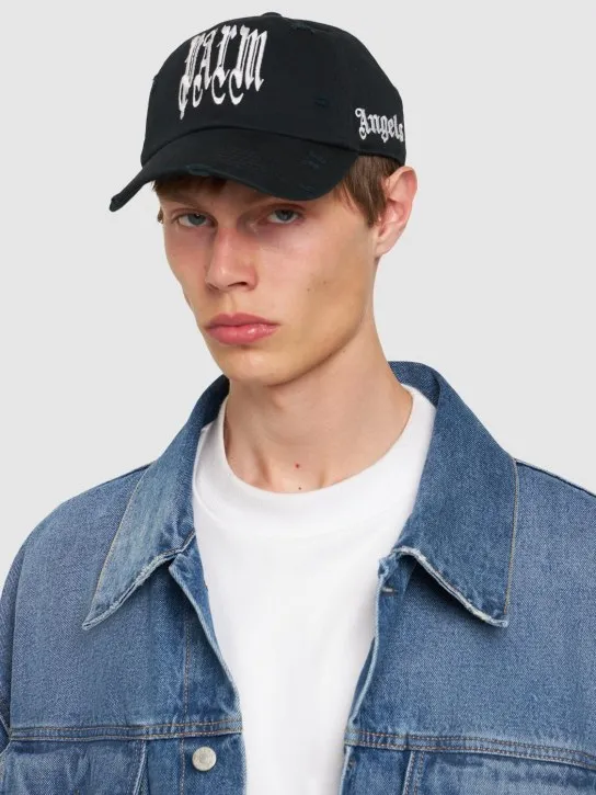 Palm Angels   Gothic logo cotton cap 