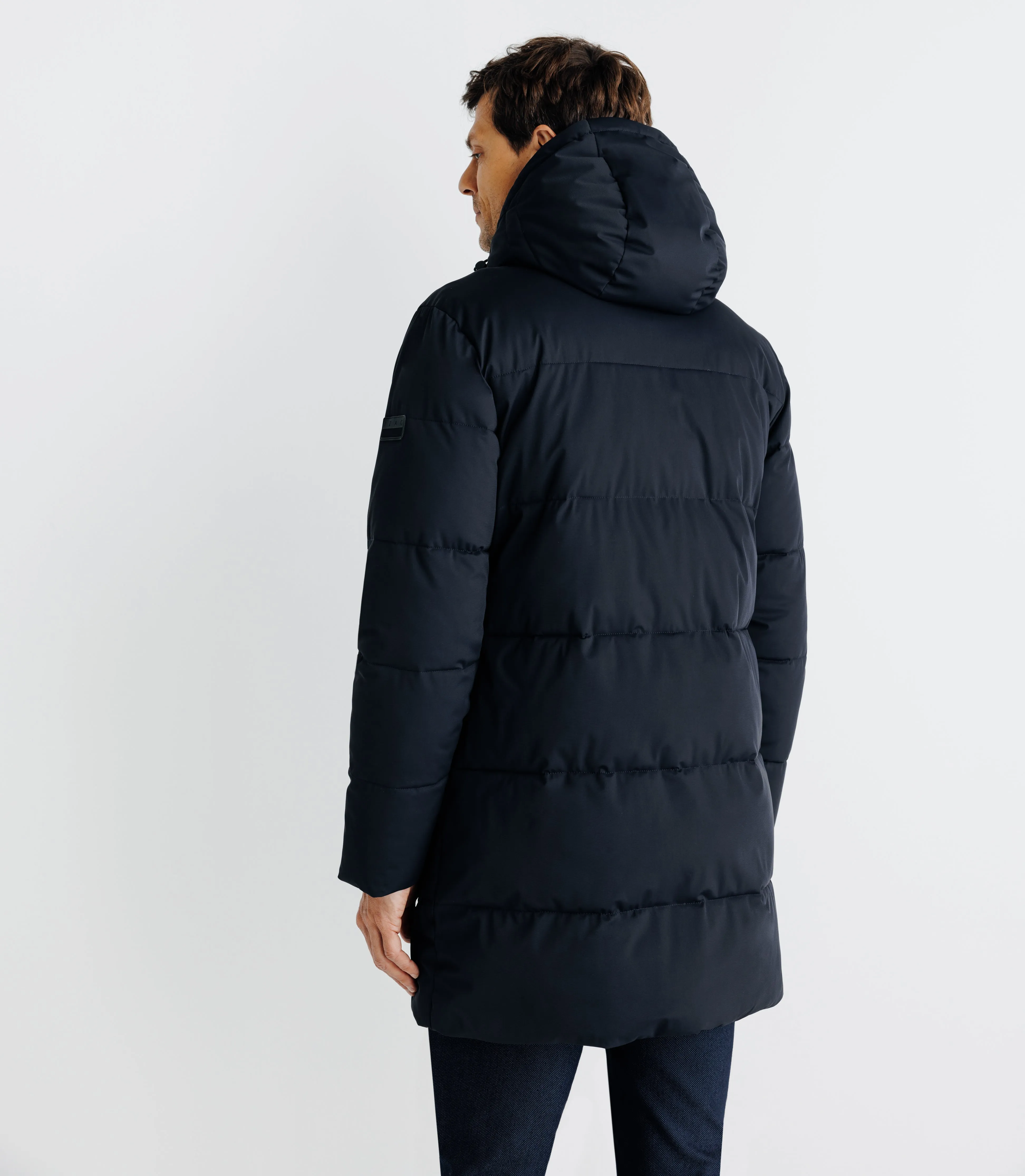 Parka longue marine