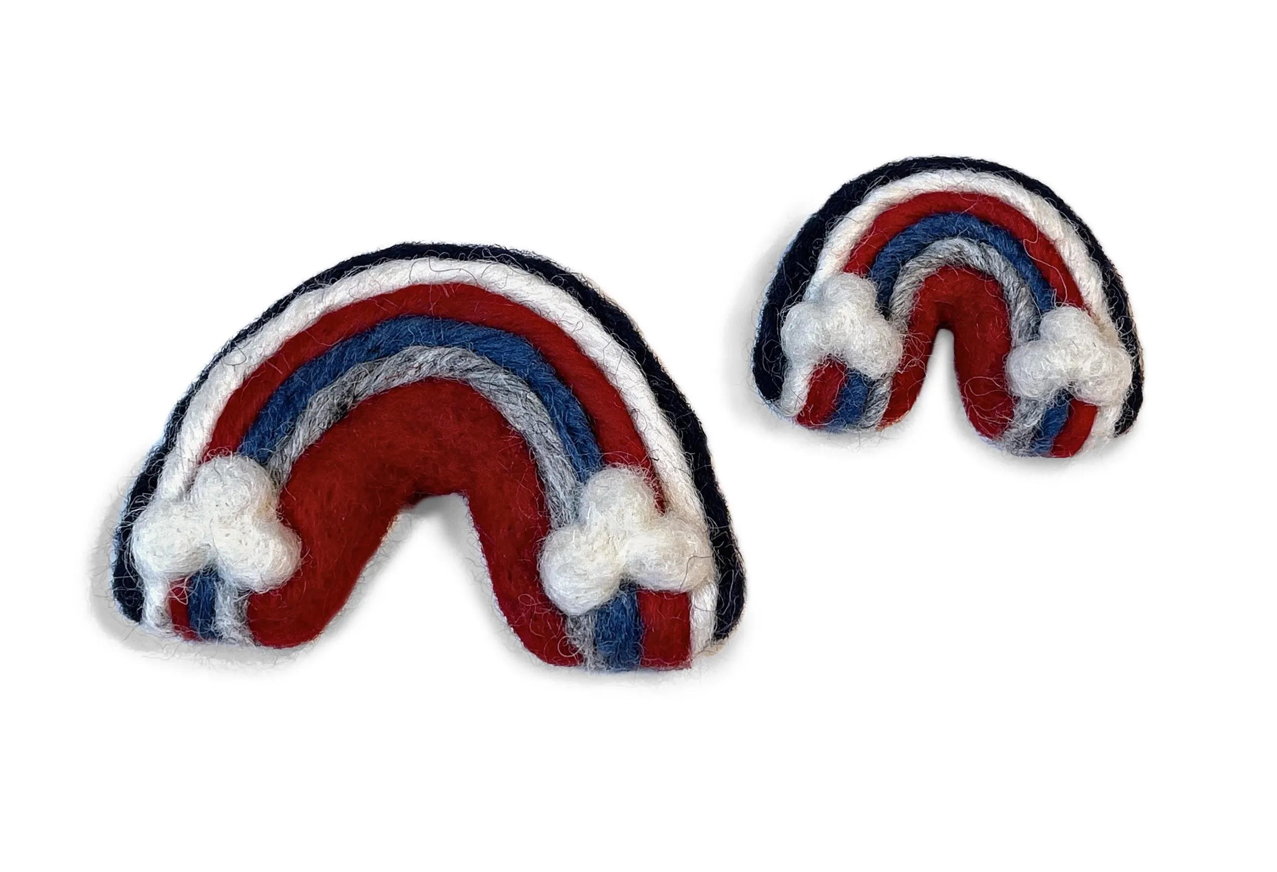 Patriotic Rainbows - Velcro Attachable Dog & Cat Collar Felt Accessory