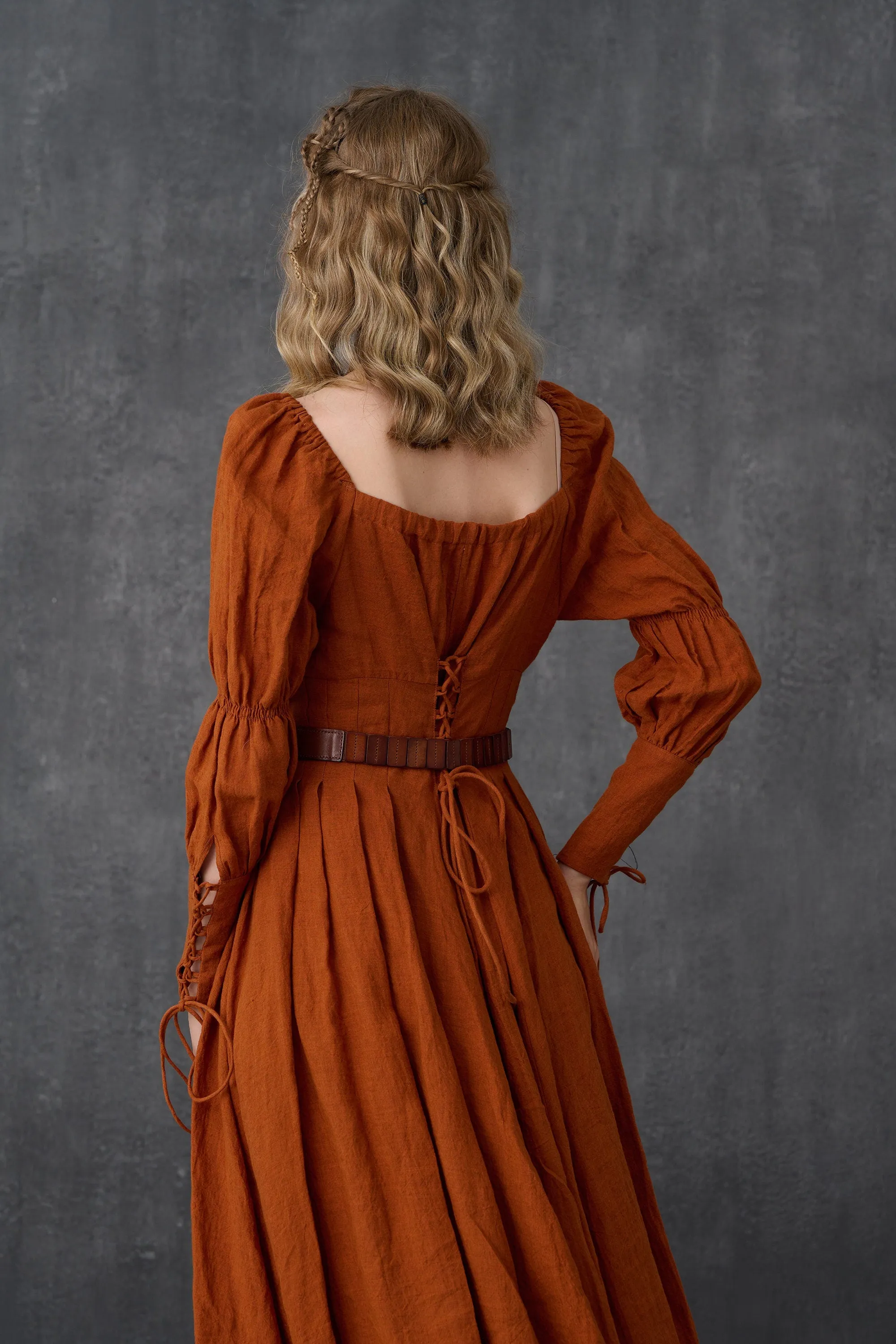 PHOENIX 24 | REGENCY LACE-UP LINEN DRESS