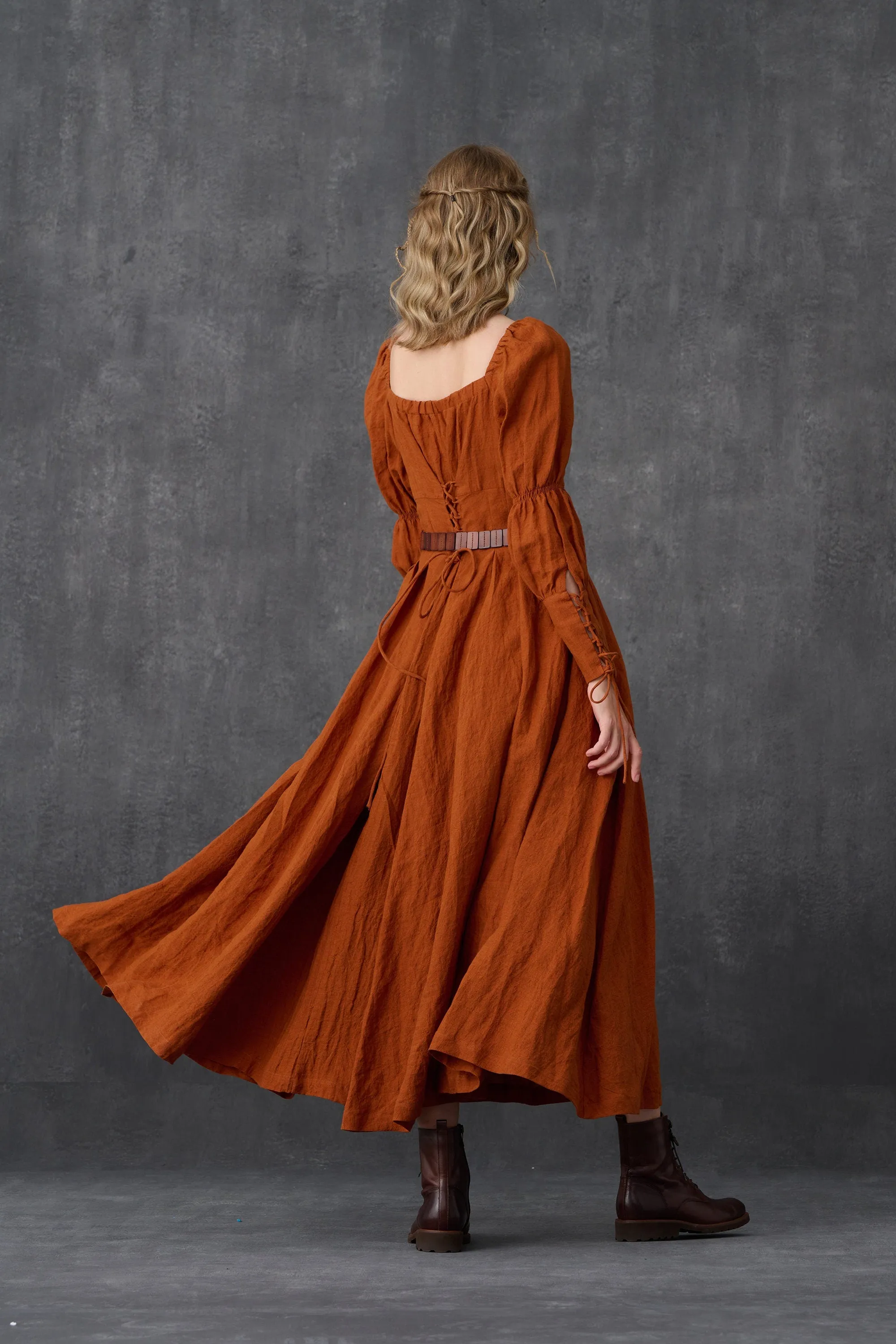 PHOENIX 24 | REGENCY LACE-UP LINEN DRESS