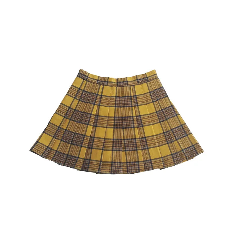 Plaid pleated skirt KF9516