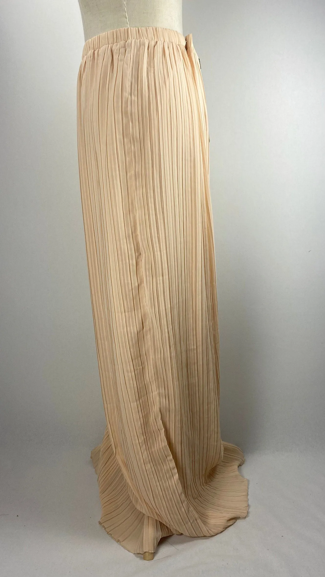 Pleated Maxi Skirt, Yellow