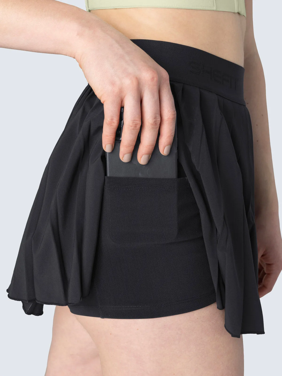 Pleated Skirt - Black