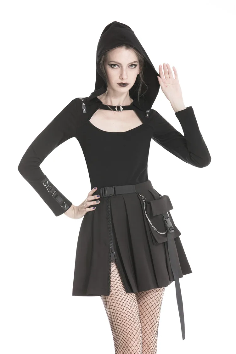 Punk rock hooded long sleeves top T-shirt  TW236