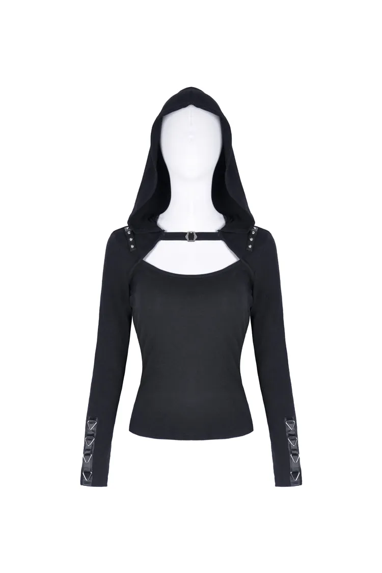 Punk rock hooded long sleeves top T-shirt  TW236