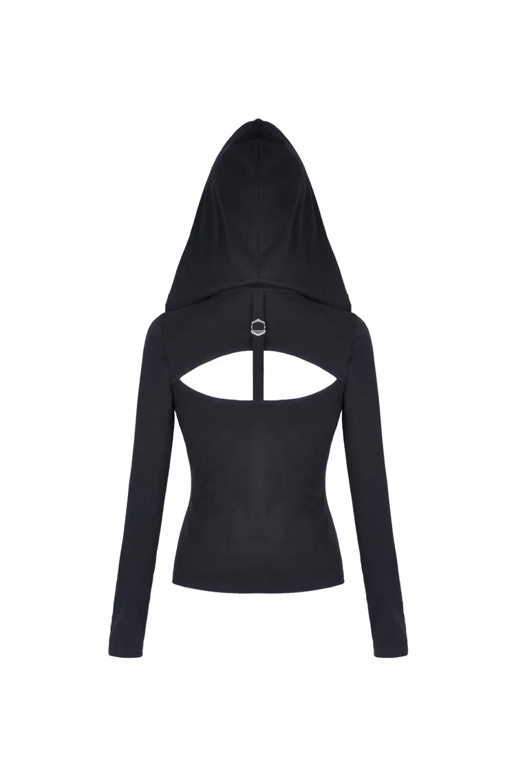 Punk rock hooded long sleeves top T-shirt  TW236