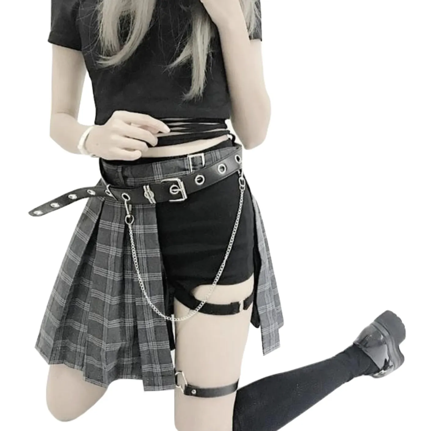 Punk Rock Pleated Skirt