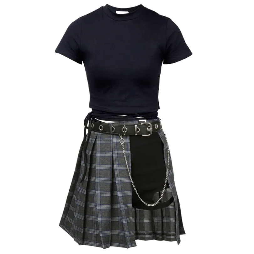 Punk Rock Pleated Skirt