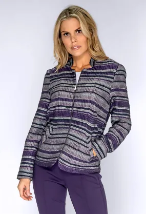 Purple and Silver Zip Up Jacket