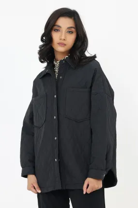 QUILTED JACKET-BLACK