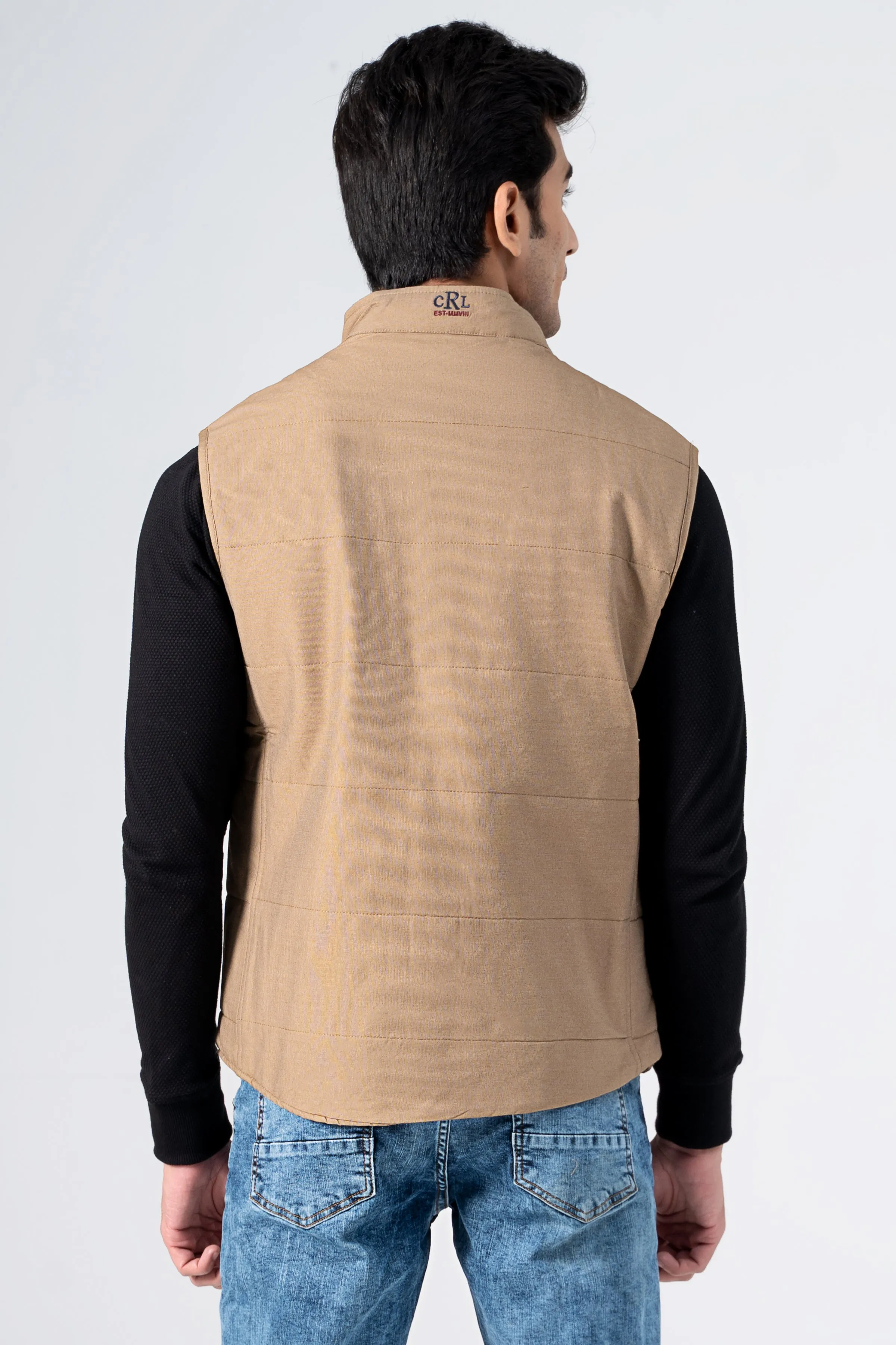 Quilted Textured Jacket khaki