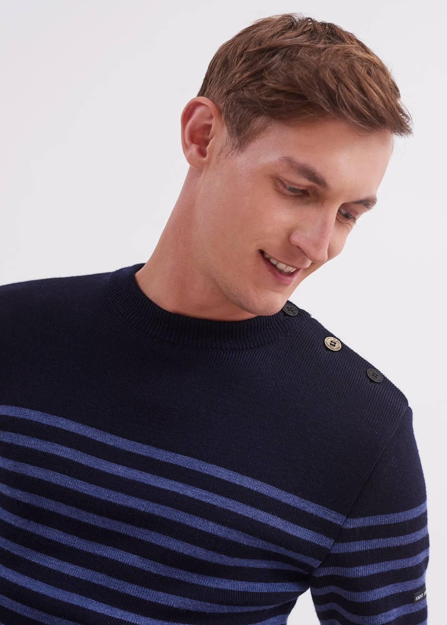 Rochefort striped sailor jumper - slim fit, in merino wool (NAVY/JEAN)