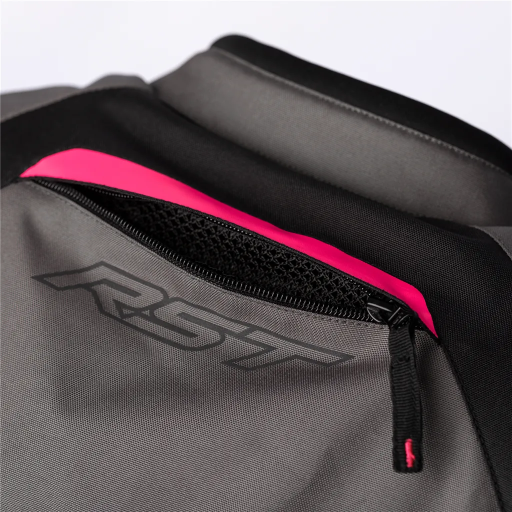 RST Ava CE Ladies Textile Jacket in Grey/Black/Neon Pink