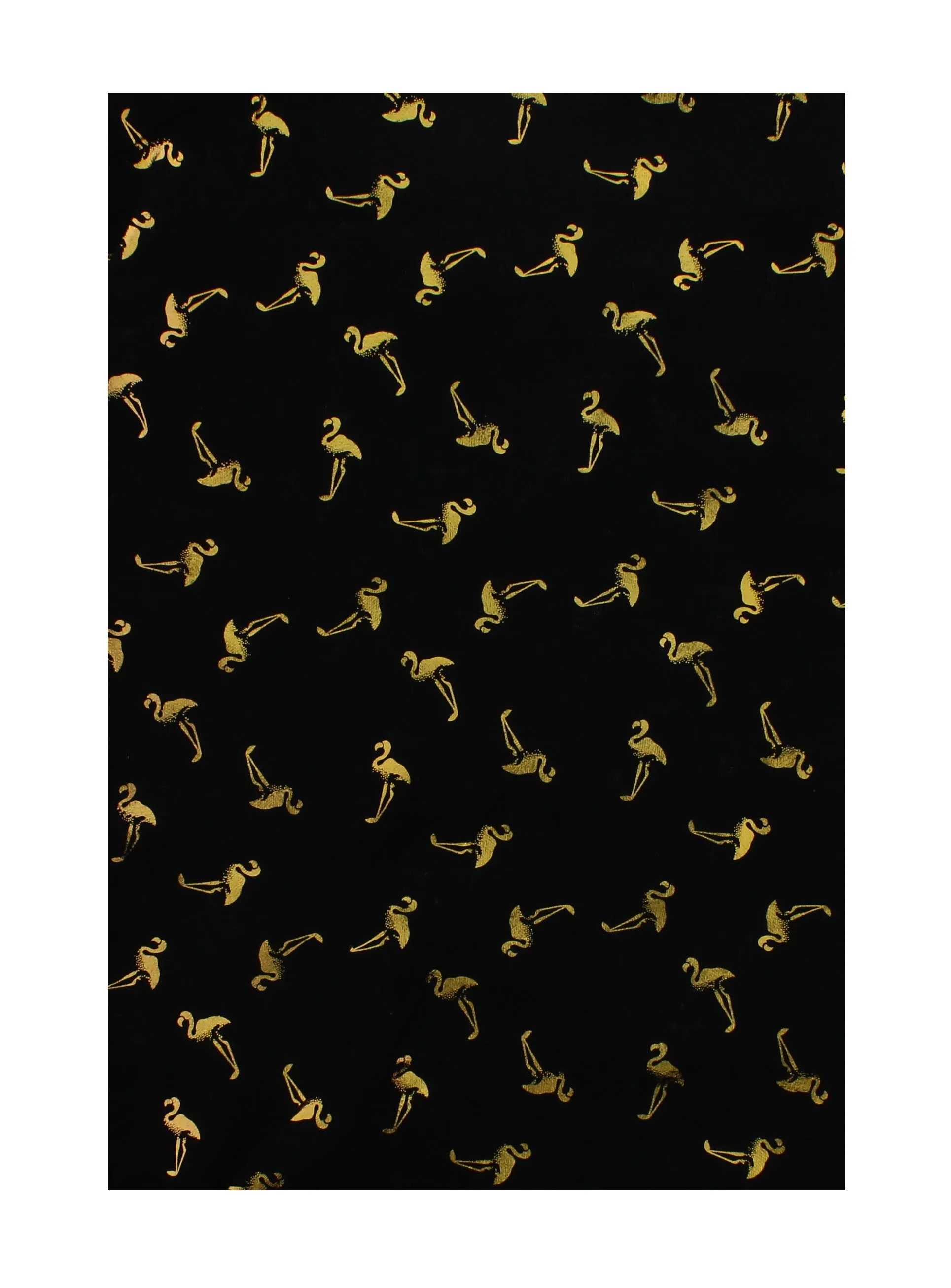 Scarf with Gold Foil Flamingos