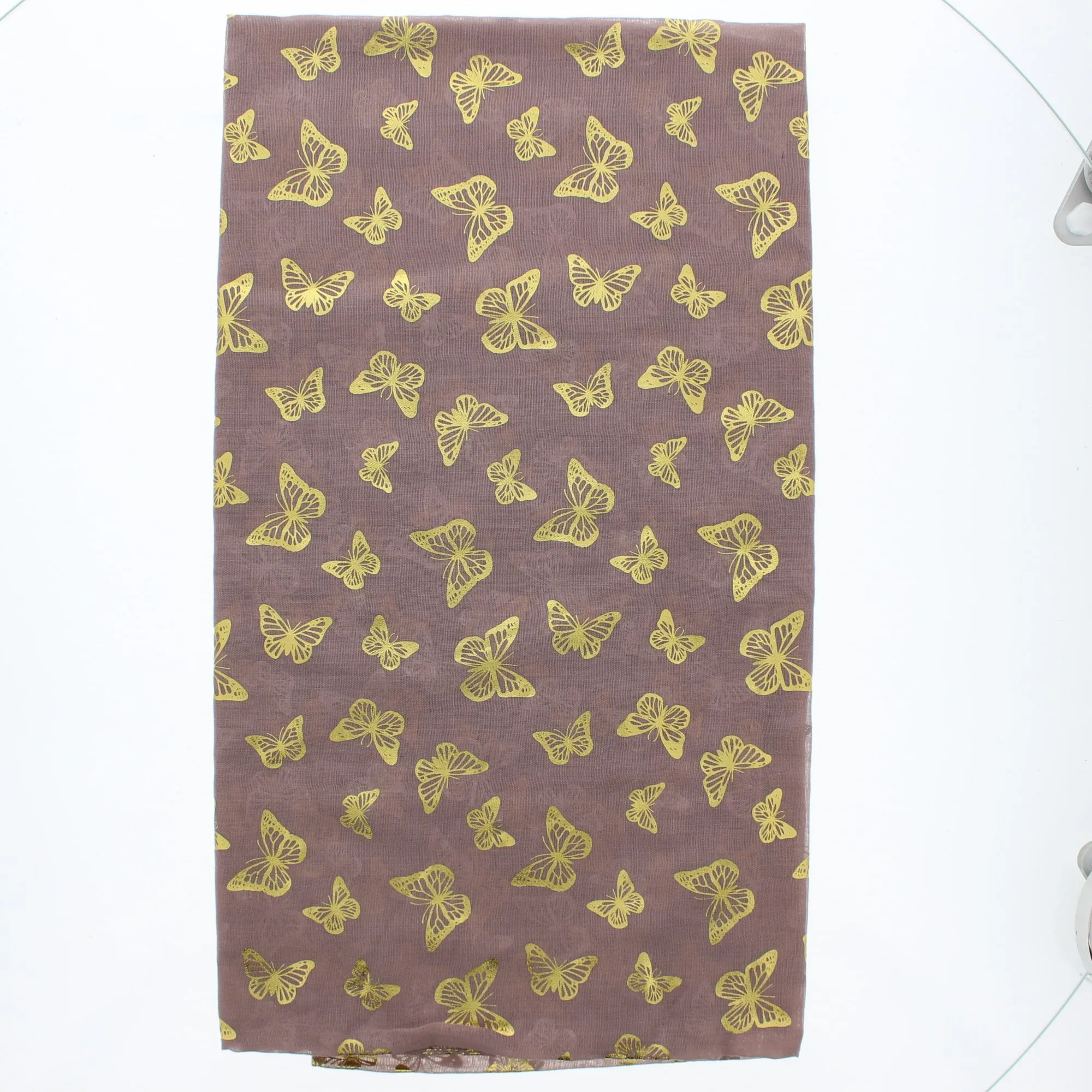 Scarf with Mini Gold Foil Butterflies