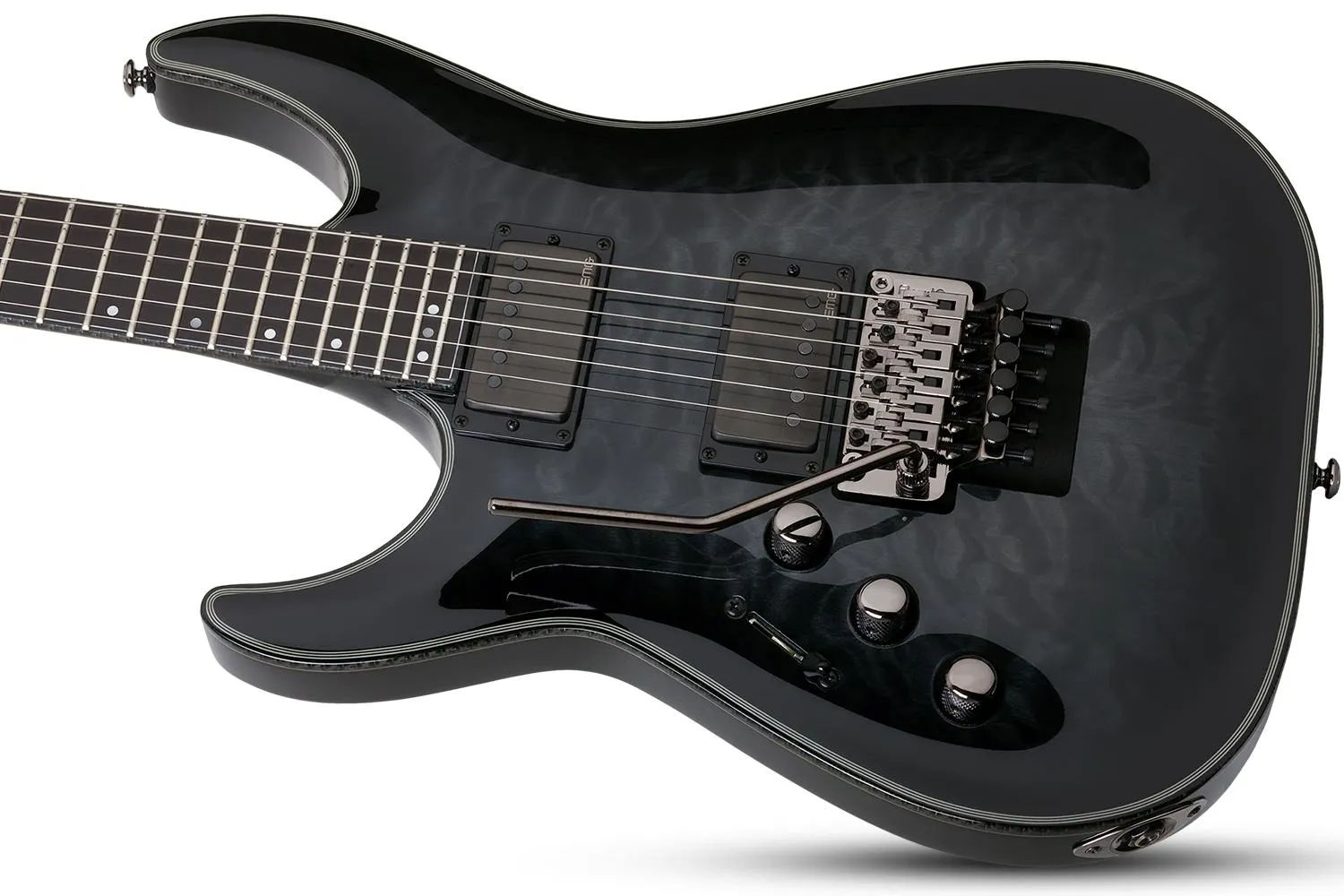 Schecter Hellraiser Hybrid C-1 FR Left Hand – Trans Black Burst