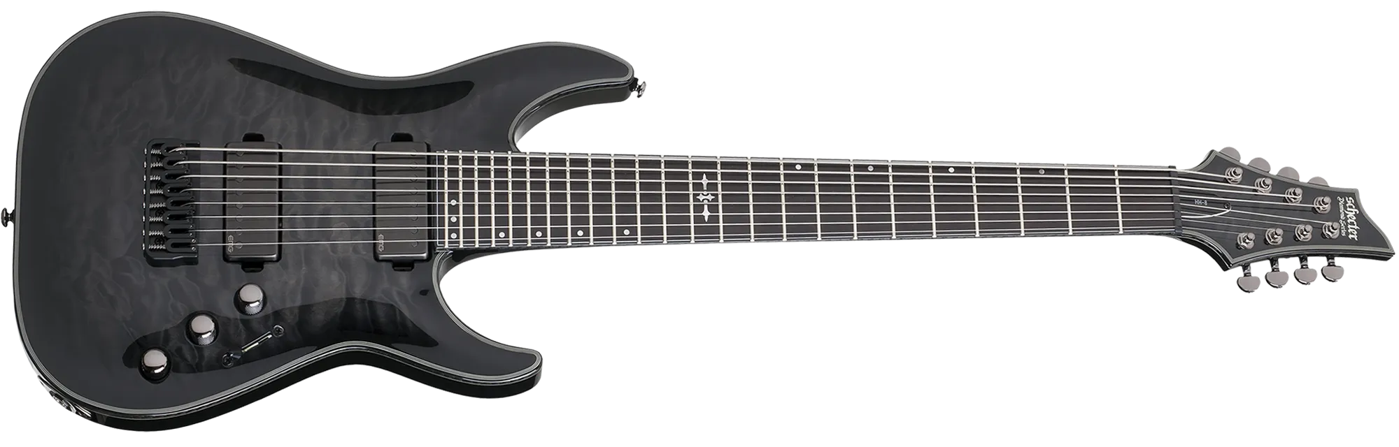 Schecter Hellraiser Hybrid C-8 – Trans Black Burst