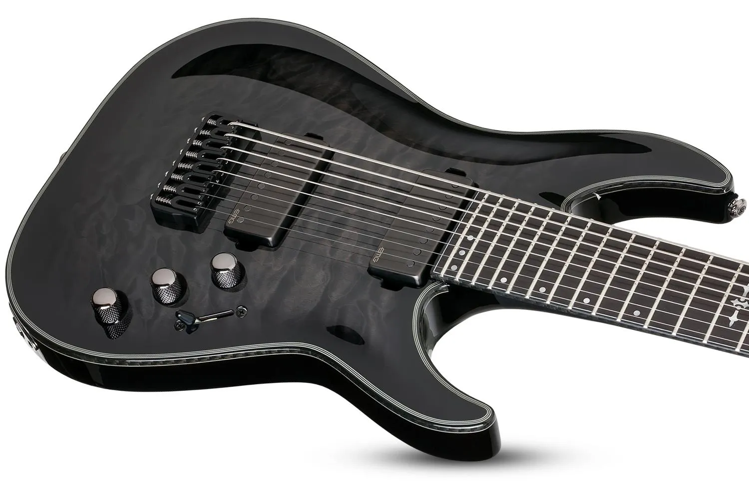 Schecter Hellraiser Hybrid C-8 – Trans Black Burst