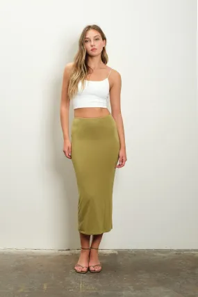 SEAMLESS KNIT MIDI SKIRT