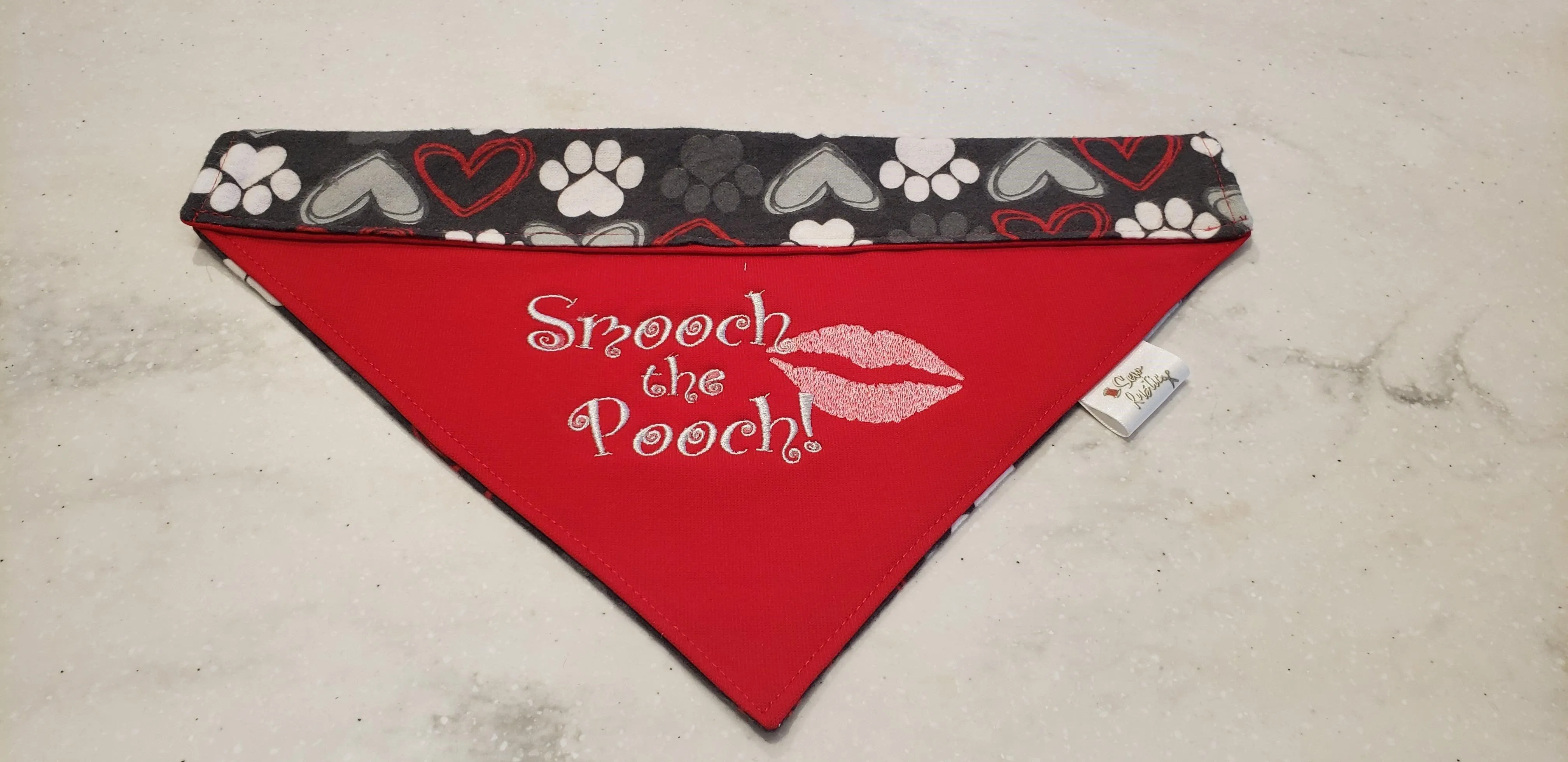 Sewrustic-Embroidered Over The Collar Dog Bandana