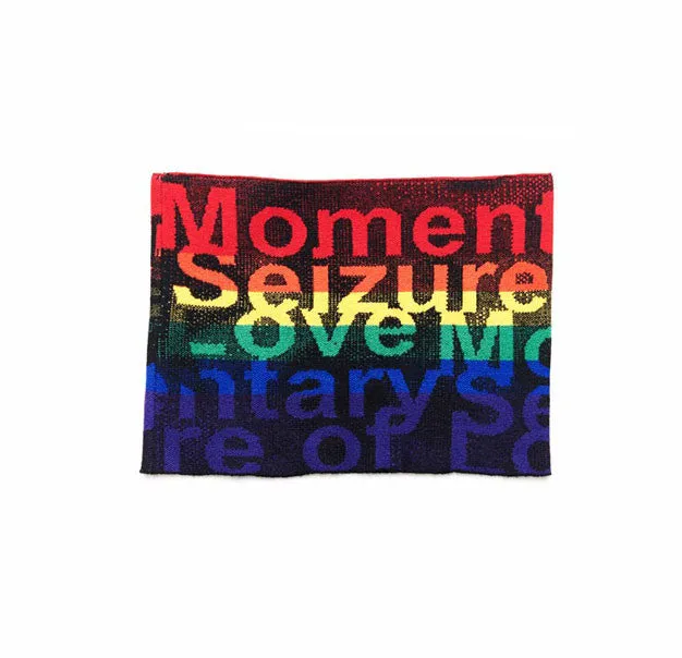 Slade Collection- Rainbow Colour Slogan Snood -Red