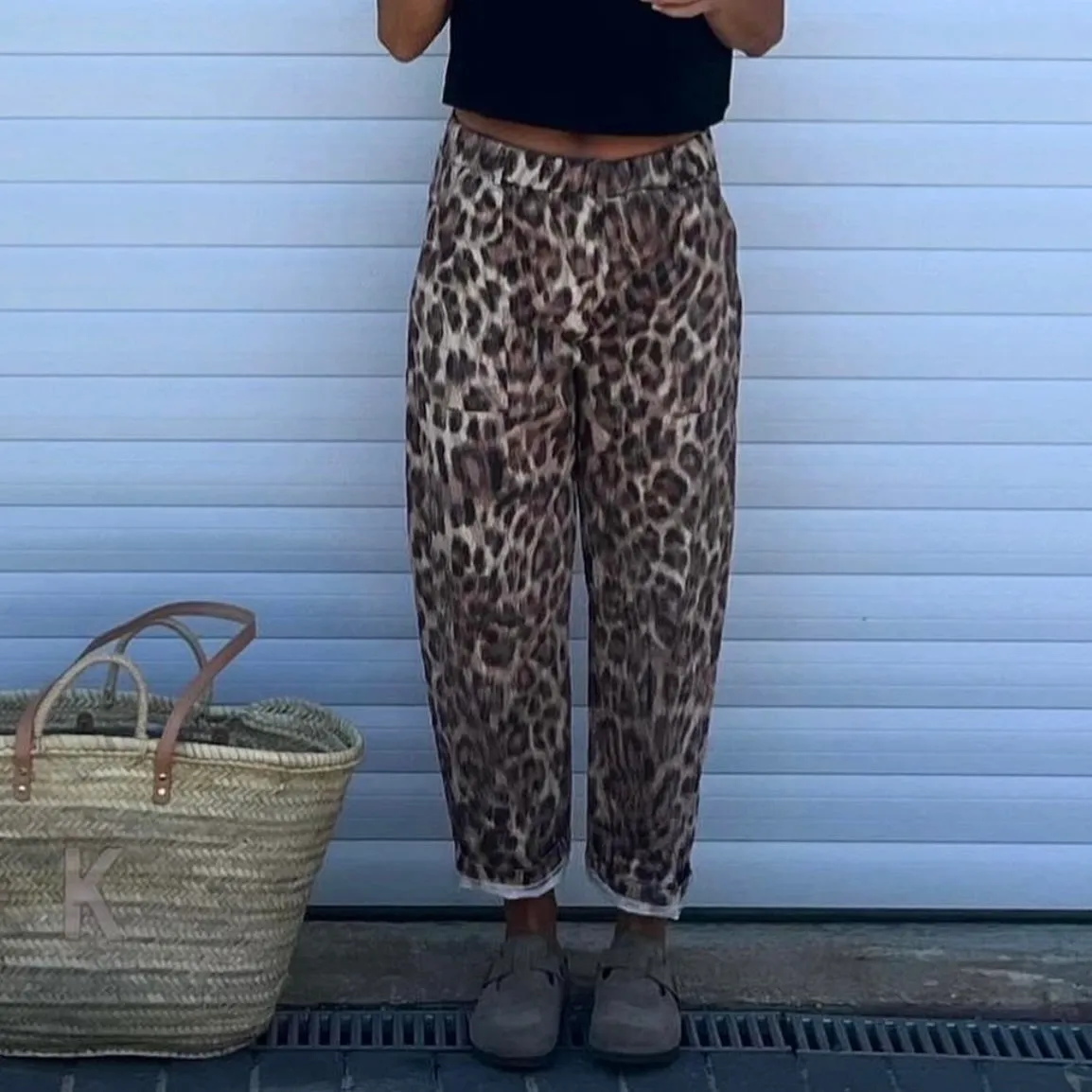 Slouchy Leopard denim joggers *NEW*