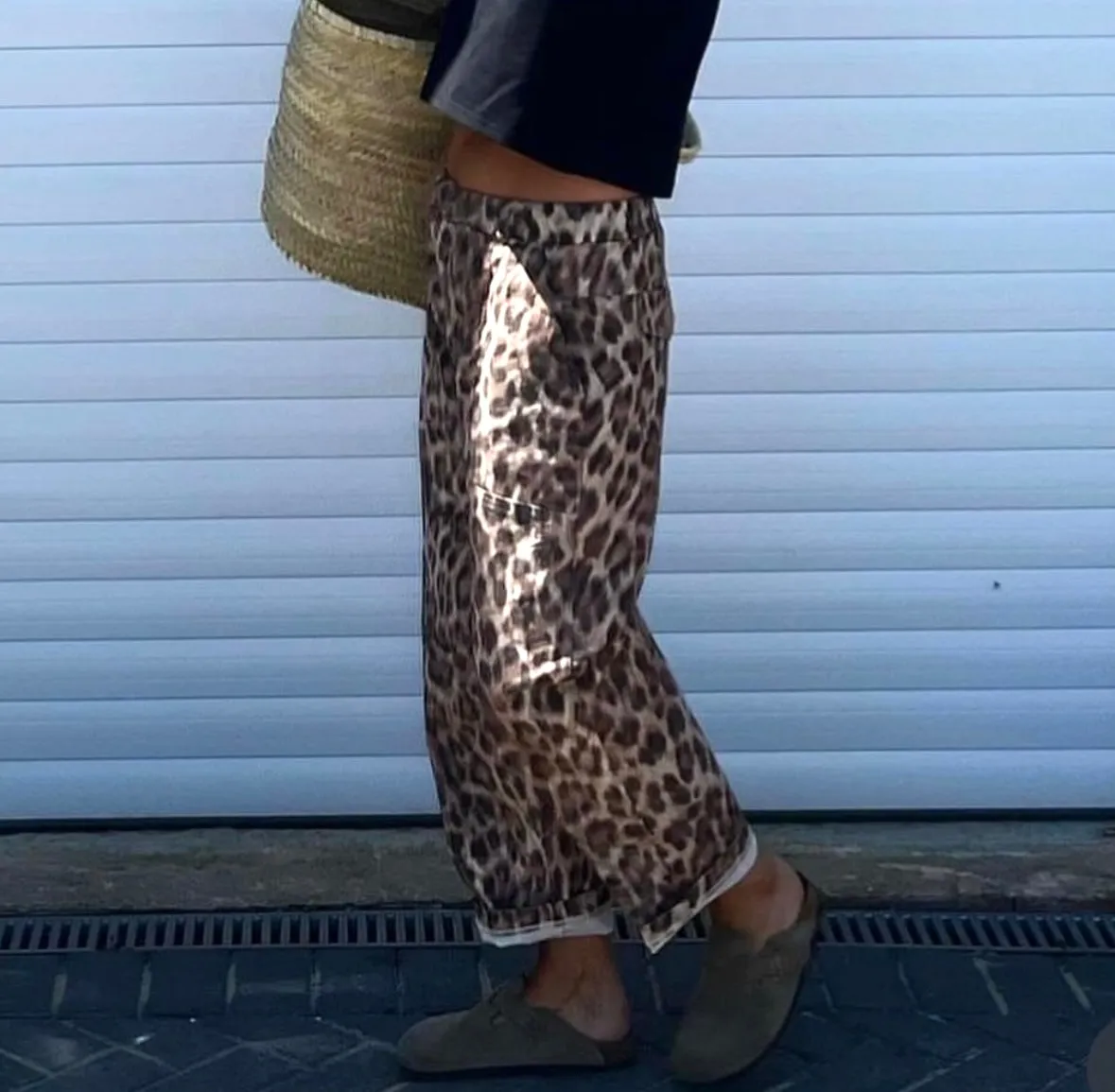 Slouchy Leopard denim joggers *NEW*