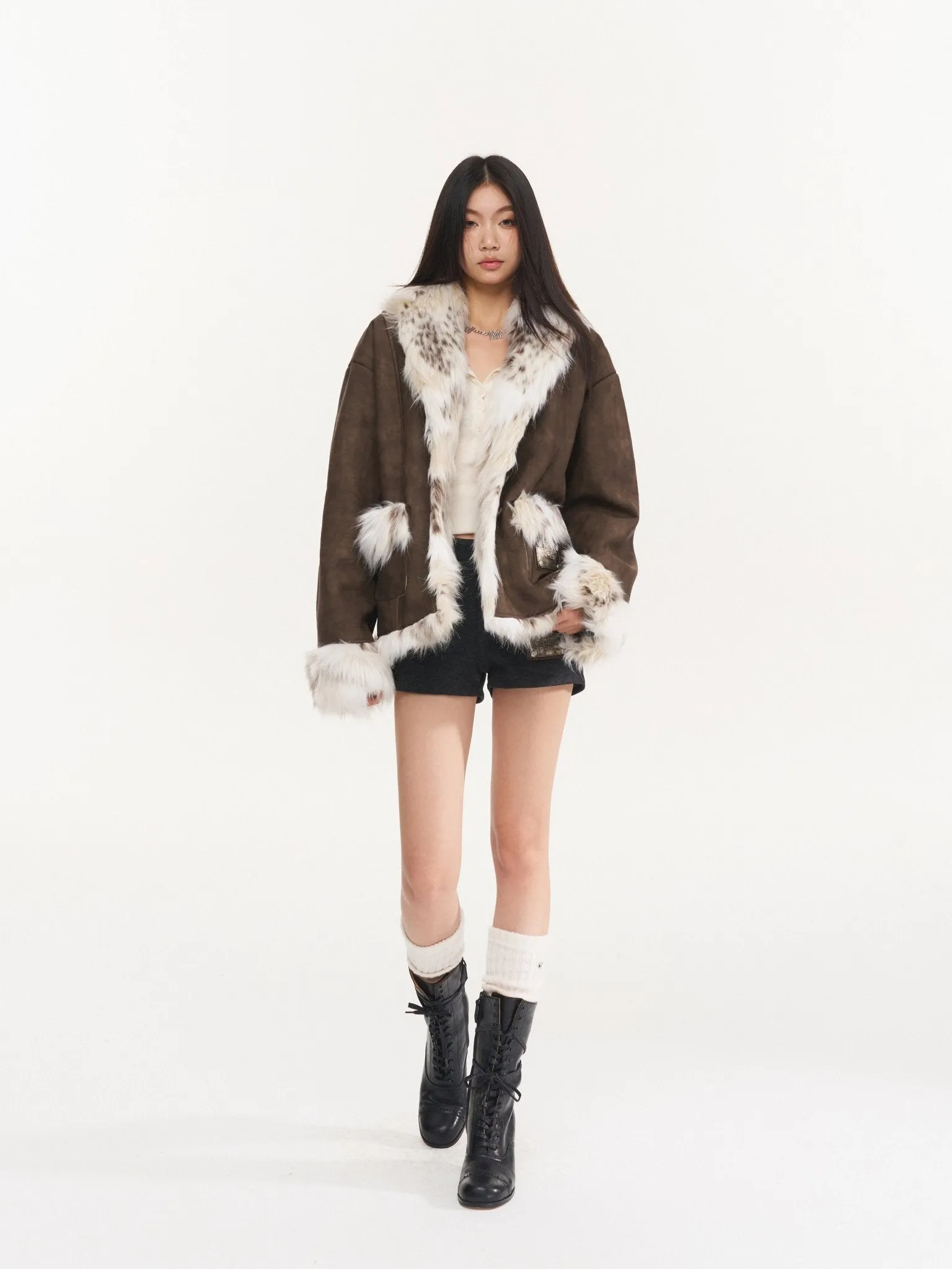 Snow Leopard Faux Fur