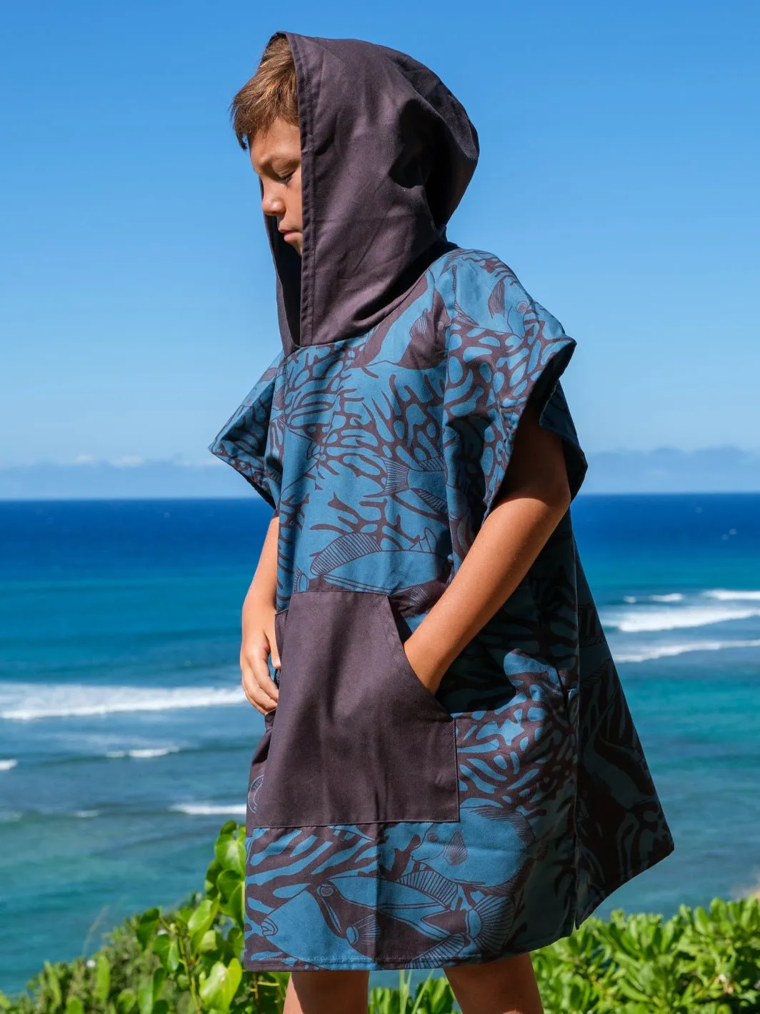 T&C Surf Kids Fish Poncho