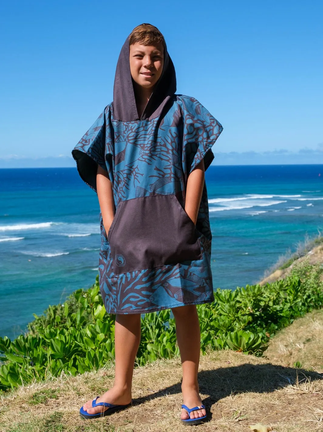 T&C Surf Kids Fish Poncho