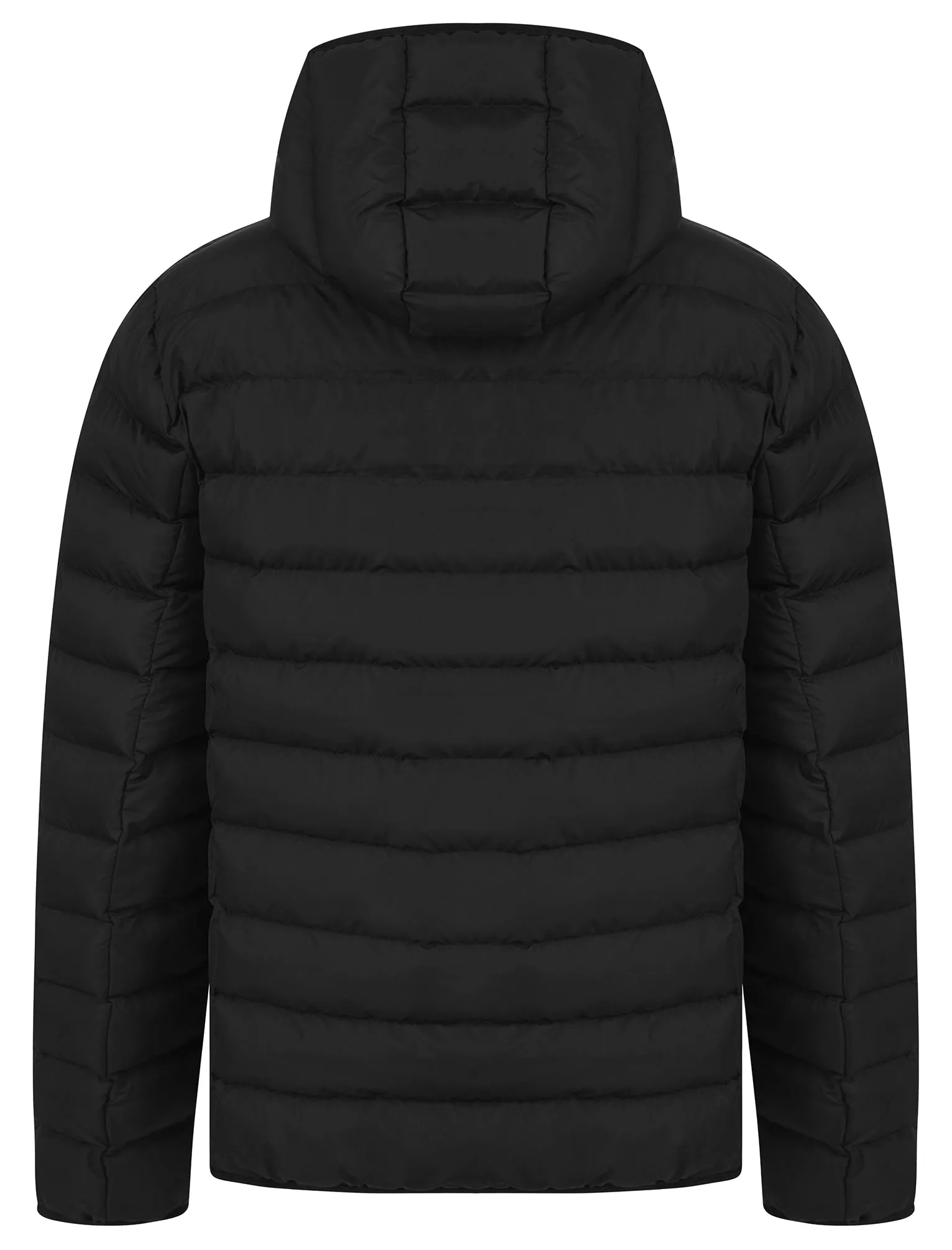 Tayten Quilted Puffer Jacket with Hood in Jet Black - Tokyo Laundry