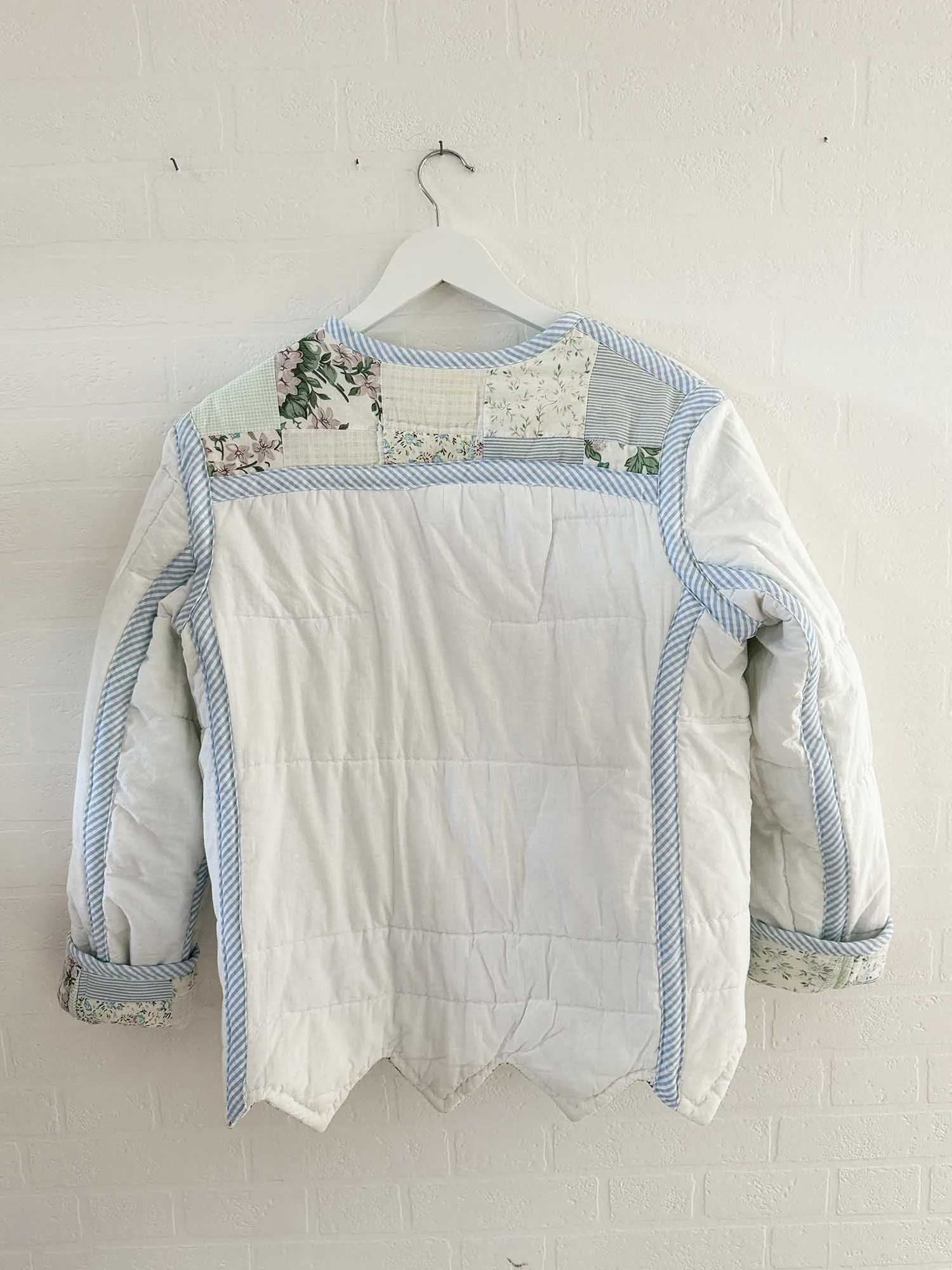 The Chloe Jacket - Pale Blue Patchwork