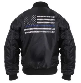 Thin Blue Line Flag MA-1 Flight Jacket