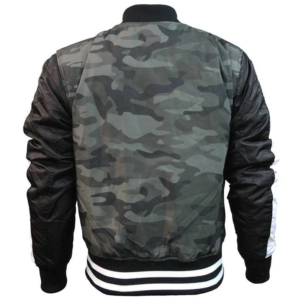 Top Gun Camouflage Bomber Jacket Olive