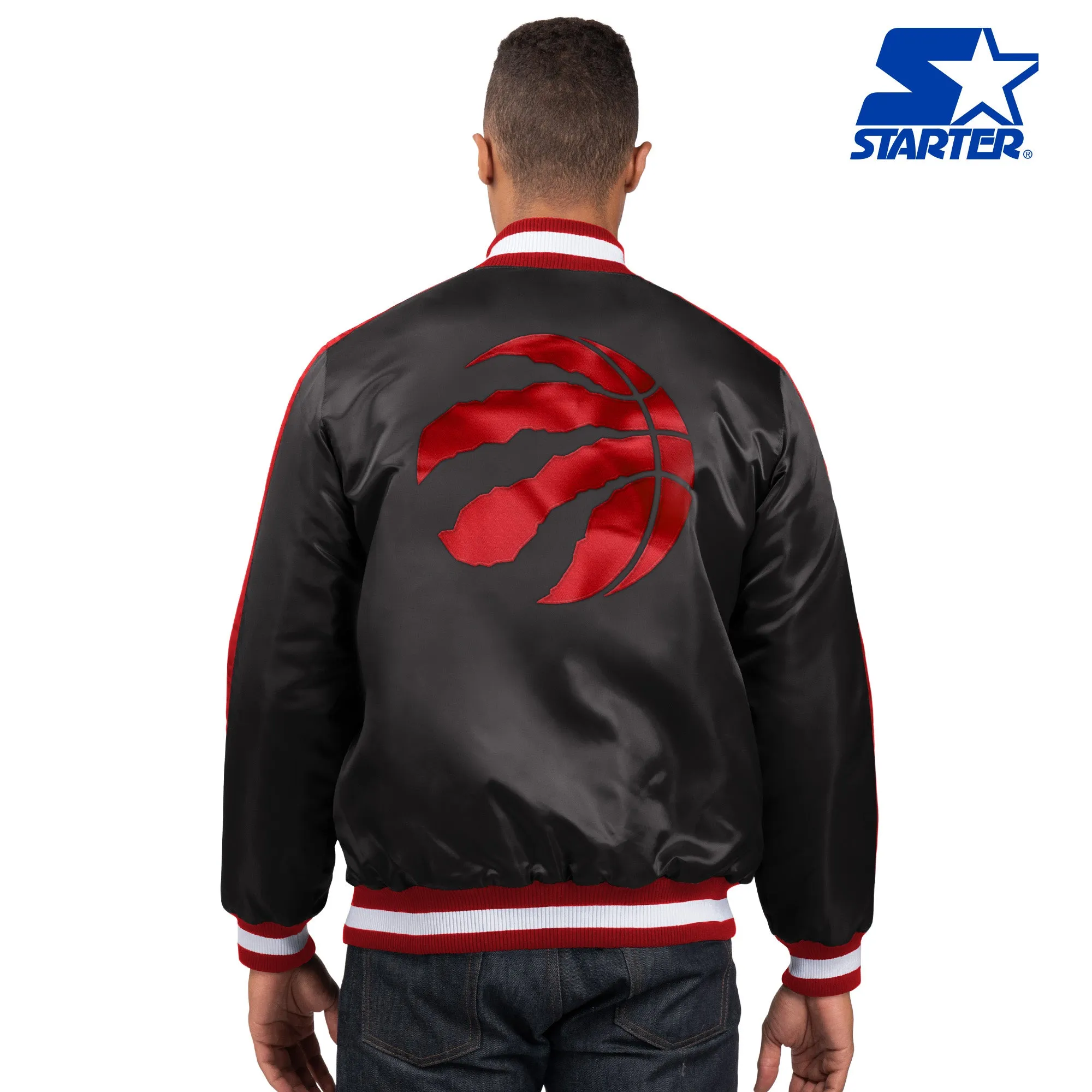 Toronto Raptors Starter Satin Varsity Full-Snap Jacket