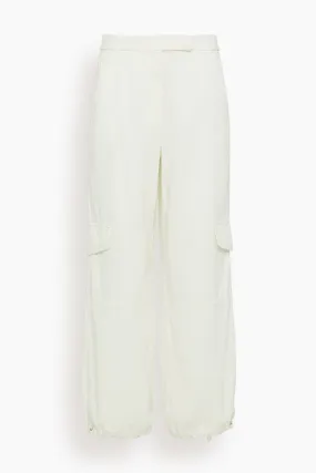 Twisted Structure Pant in Camellia White