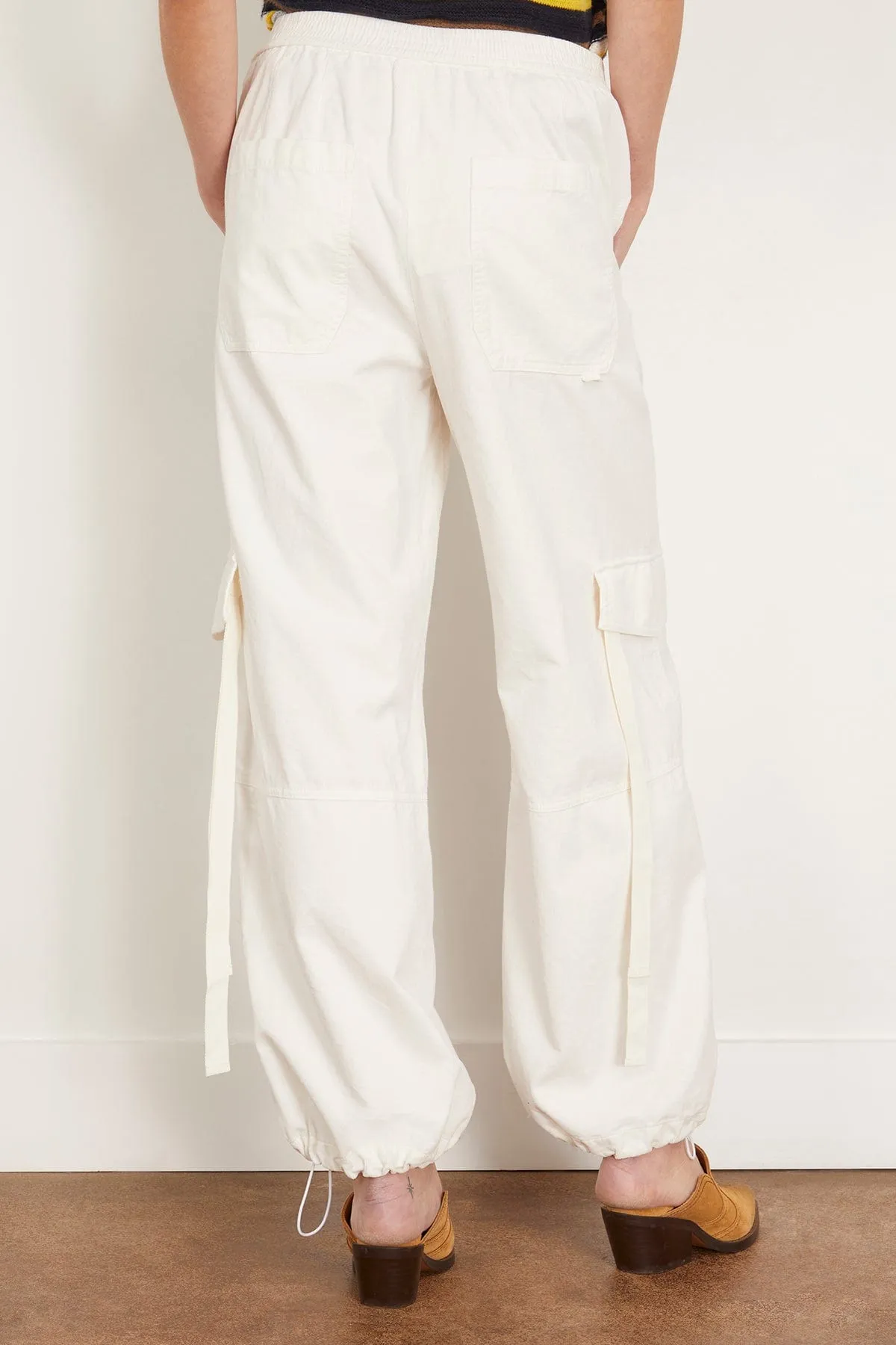 Twisted Structure Pant in Camellia White