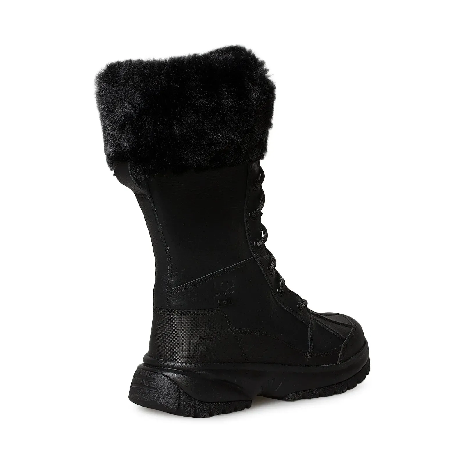 UGG Yose Tall Fluff Black Boots - Women's