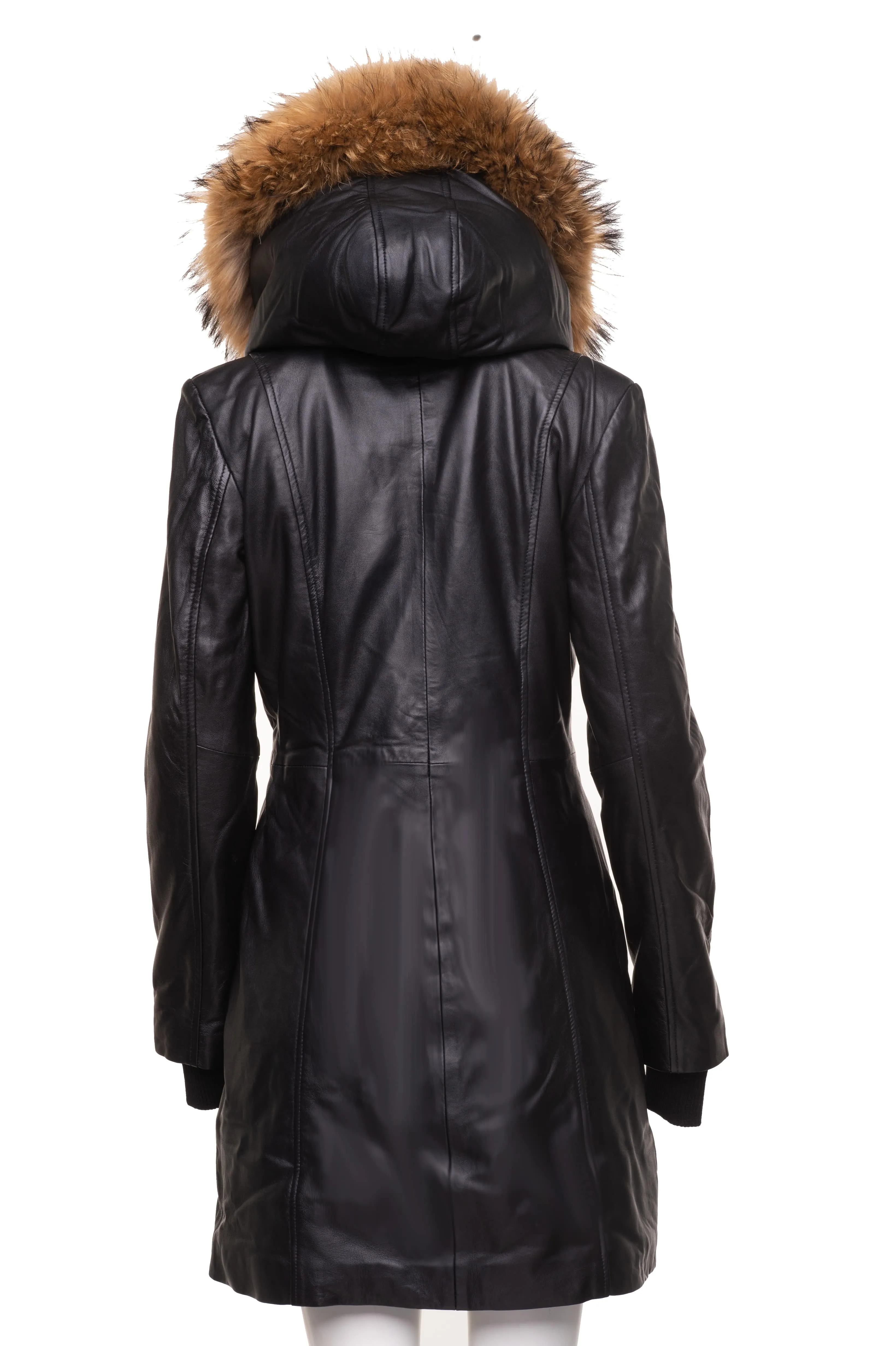 Ulva Fur Trimmed women's parka coat with Real fox fur hoodie