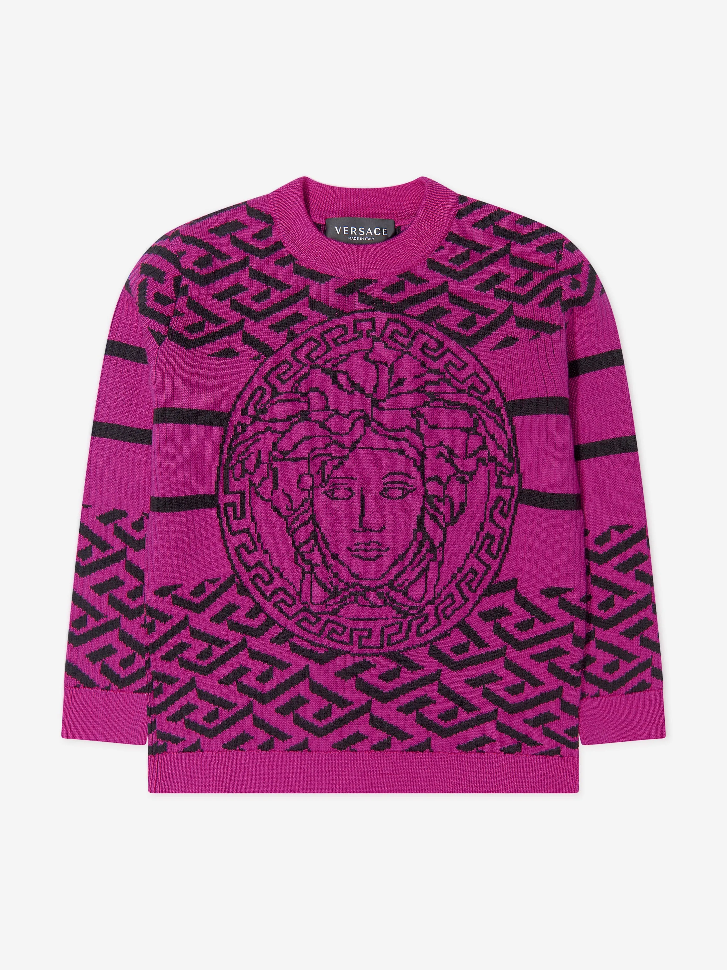 Versace Girls Wool Knitted Medusa Jumper