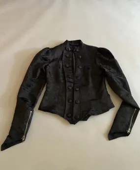 Vintage Lip Service Black Brocade Victorian Jacket