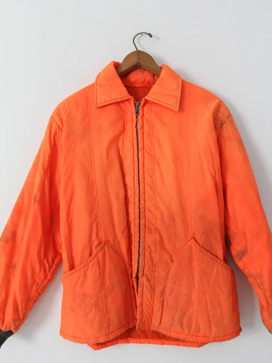 vintage orange nylon hunting jacket