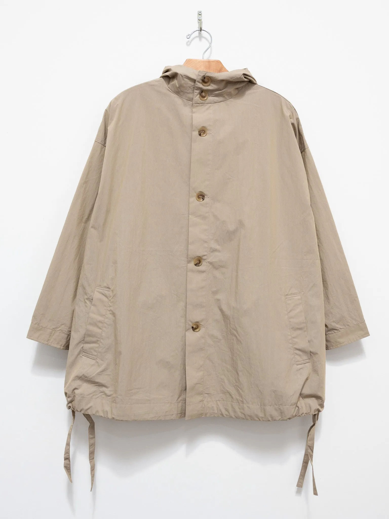 Water-resistant Hooded Jacket - Beige