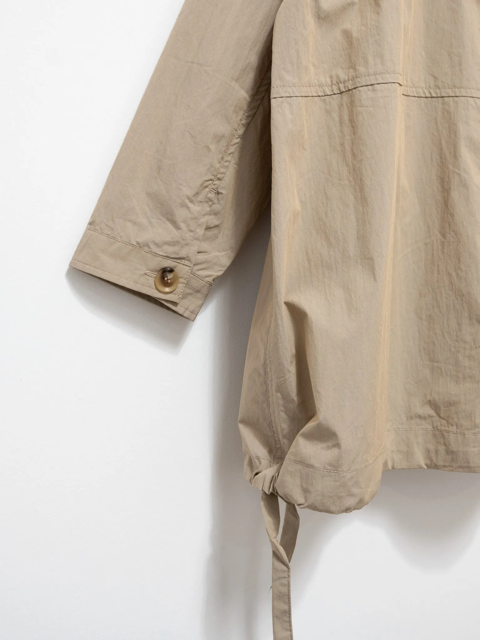 Water-resistant Hooded Jacket - Beige