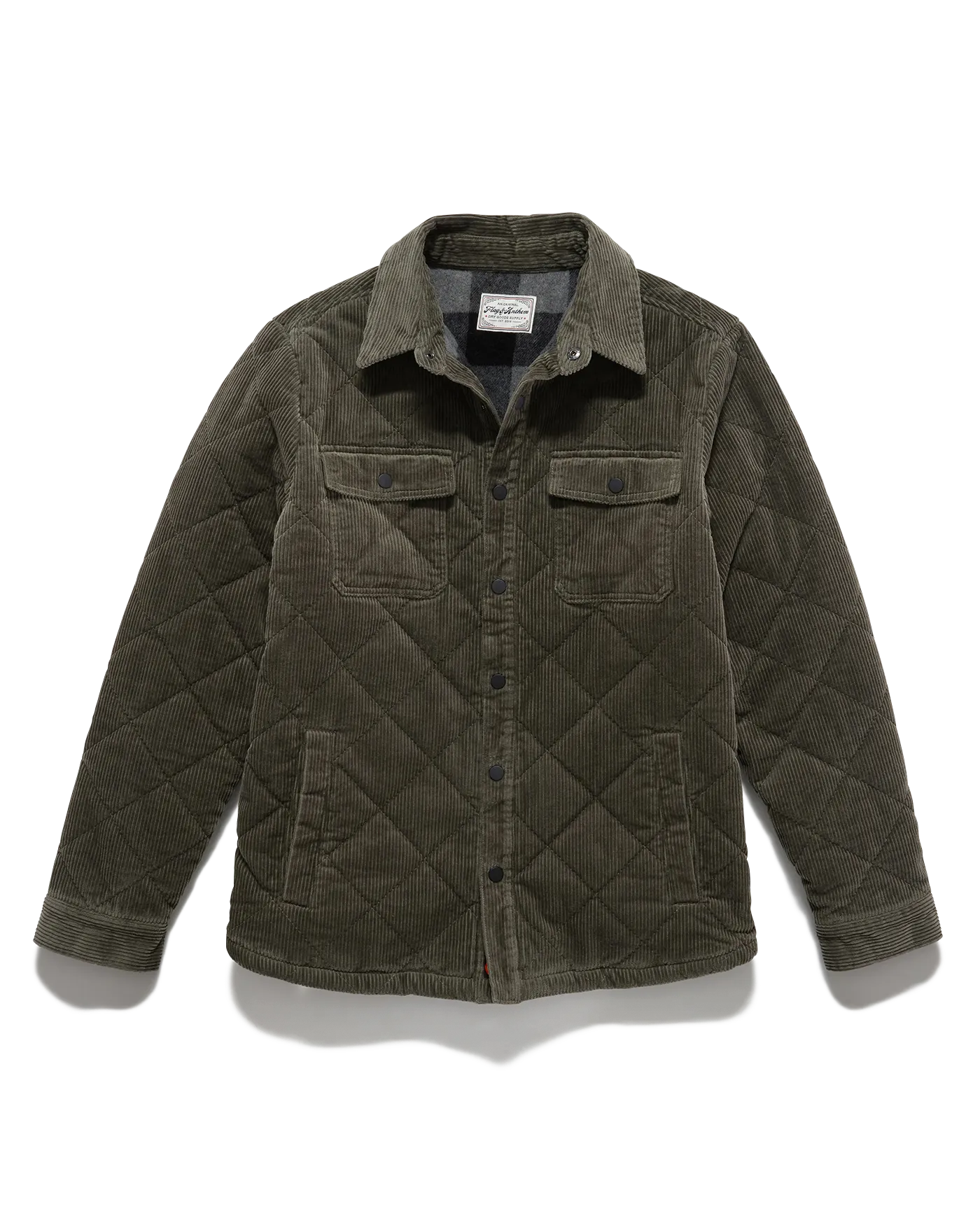 WILBUR FLANNEL-LINED QUILTED CORDUROY JACKET